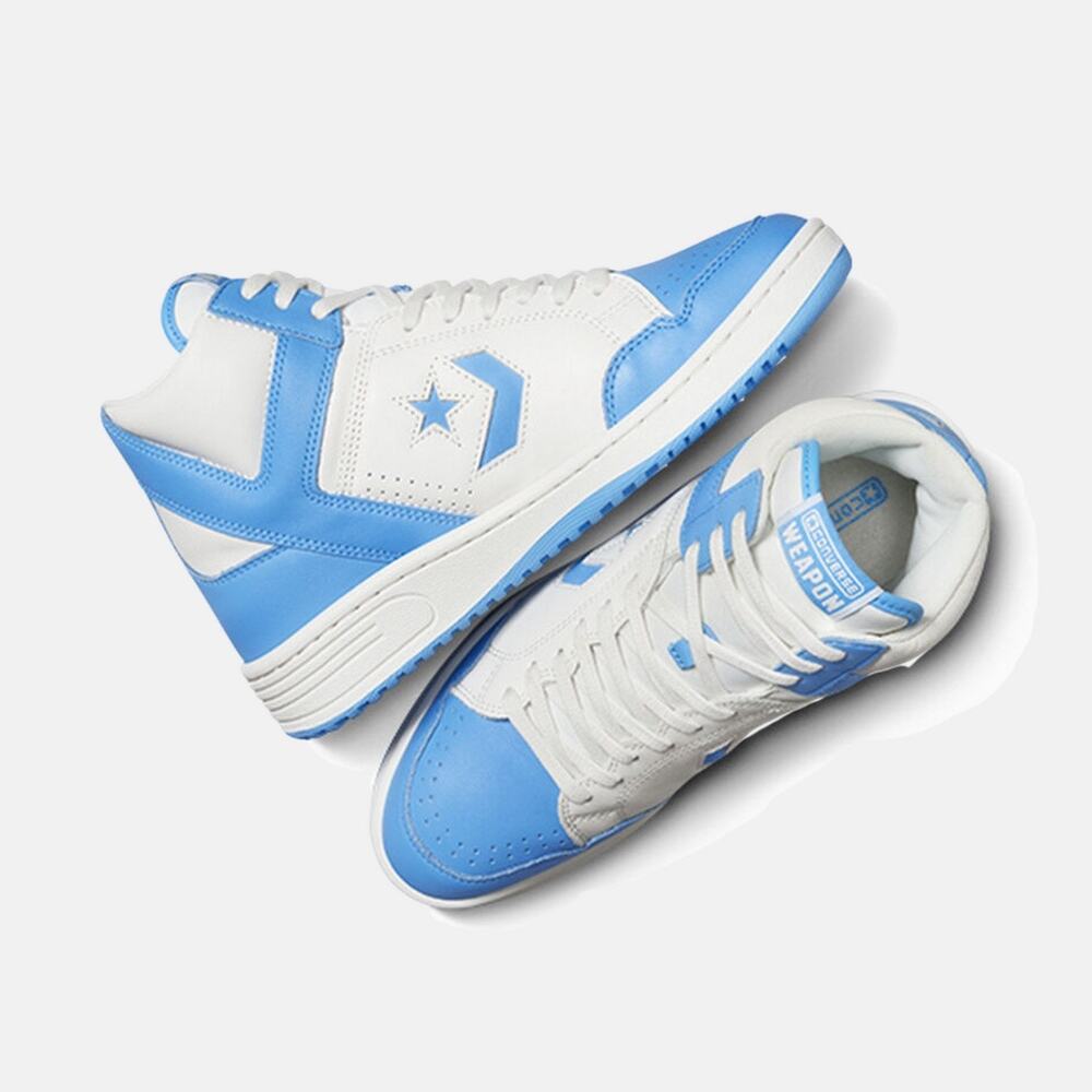 CONVERSE WEAPON MEN'S 9.5 MID UNC LARRY BIRD MAGIC JOHNSON NIB A10597C WHT BLUE - Picture 5 of 6